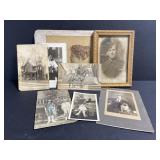 Antique black and white photo collection