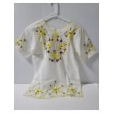 Sheer vintage embroidered childs outfit