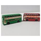 Two Matchbox series double decker busses