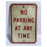 Vintage no parking street sign