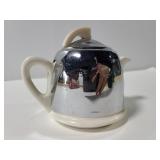 Celtic beehive small teapot with metal cover