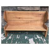 Doll size wooden church pew bench