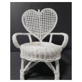 Small doll size wicker chair