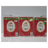 Three stamped mini ovals cross stitch craft kits