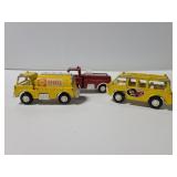Three vintage Tootsie Toy vehicles
