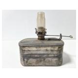 Old oil lamp with tiny glass shade