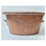 Large old metal tub with handles