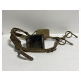 Vintage leather & metal horse bit harness