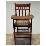 Antique wooden high chair