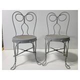 Pair of small child size Chicago Wire Chairs