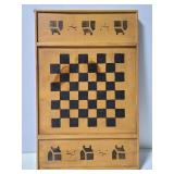 Rustic wall hanging checkers board
