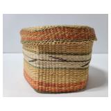 Woven lidded basket