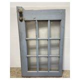 Glass paned wooden half door
