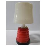 Battery operated plastic lamp