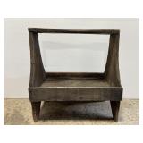 Rustic hand crafted wood garden planter