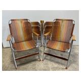 Lot of 4 vintage matching aluminum armchairs