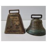 Two brass bells