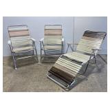 Set of matching vintage patio chairs & chaise