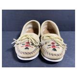 Genuine leather Minnetonka moccasins