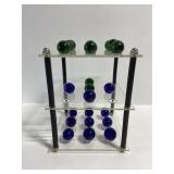 Vintage 3 tier tic-tac-toe game