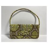 Vera Bradley green clutch handbag