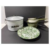 Lot of Vintage enamelware cookware
