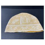 Vintage hand made yellow tea pot cover