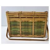 Vintage woven picnic basket