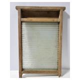 Old rustic wood and glass washboard