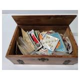 Box of vintage buttons