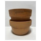 Lot of 2 large terra-cotta pots