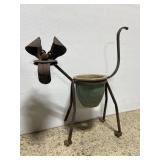 Vintage welded metal dog plant stand