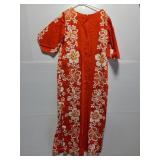 Orange Hawaiian themed dress