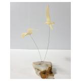 1974 signed Marvin Wernick kinetic bird Sculpture