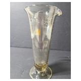 Vintage footed etched measuring glass