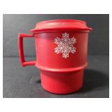Vintage red Tupperware mug