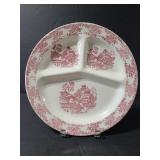 Marked ceramic divided china plate