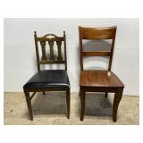 Pair of vintage wood dining/side chairs