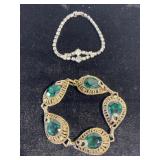 Lot of 2 costume jewelry bracelets