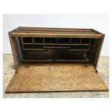 Antique oak secretary cabinet section