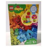 Box of Lego Duplo, open