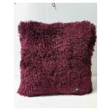 Large purple shag pillow