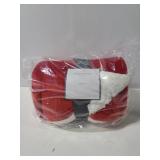 New Threshold red and white throw blanket
