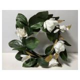 Spring faux flower door wreath