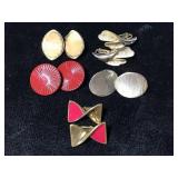 Assorted vintage clip on earrings