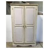 Rustic painted pine wood pantry cupboard