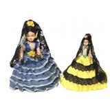 Two small Spanish beauties dolls
