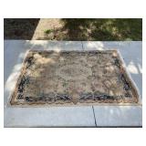 Vintage traditional style tan area rug