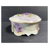 Antique hand painted Herber trinket dish