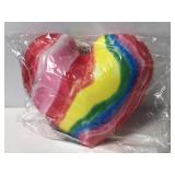 New scented heart tie die plush pillow